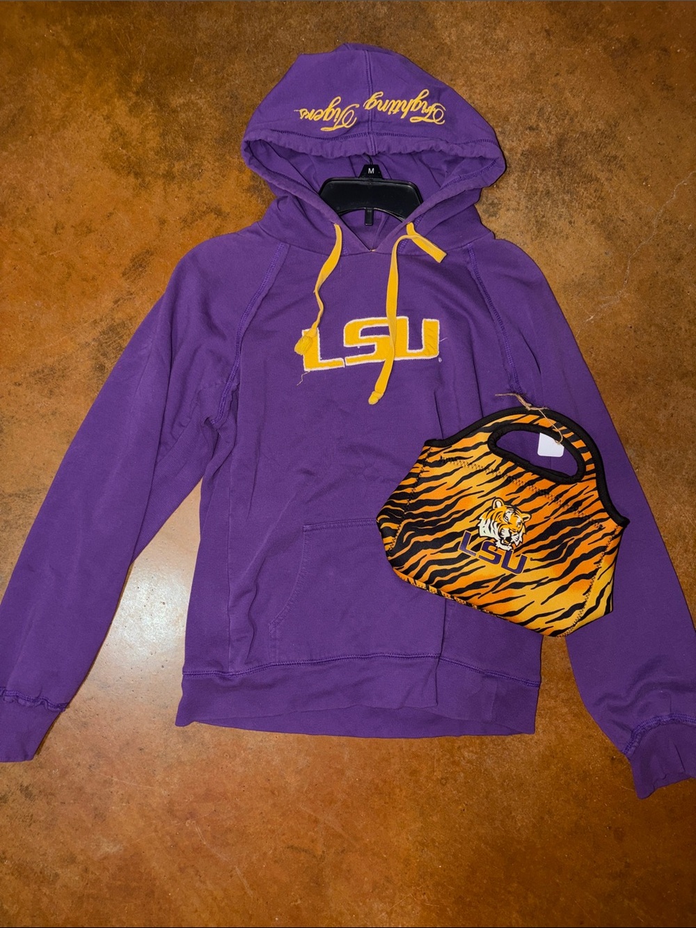 LSU Purple Varsity Hoodie with Gold Accents